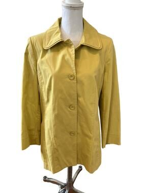 Per Una Short Spring Trench Coat Chartreuse 14